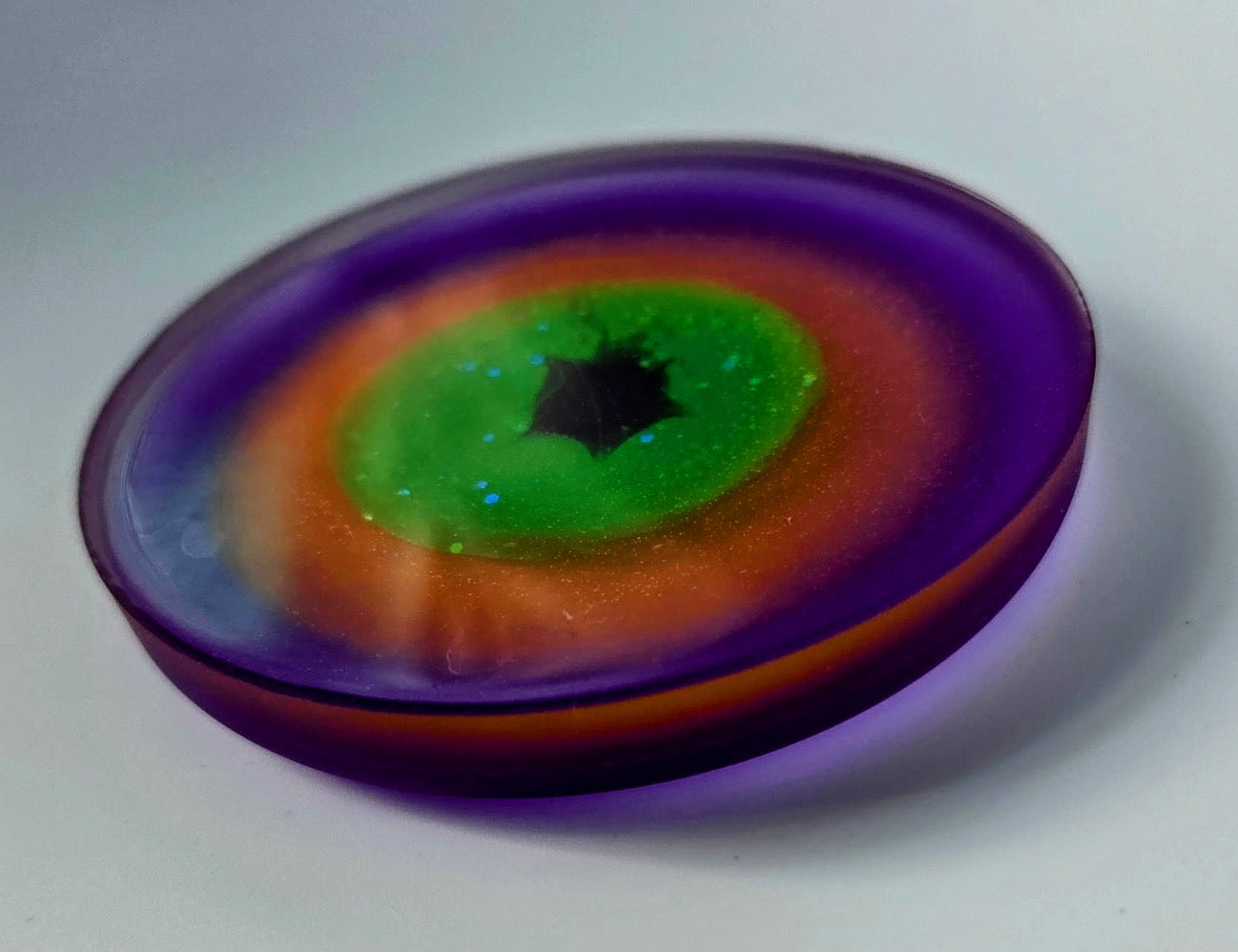 Galactic Glow Disc Golf Marker/Coaster