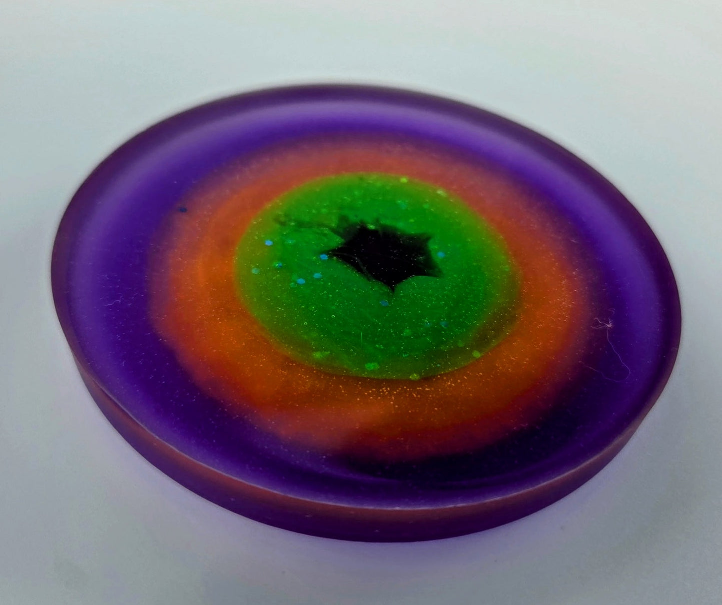 Galactic Glow Disc Golf Marker/Coaster