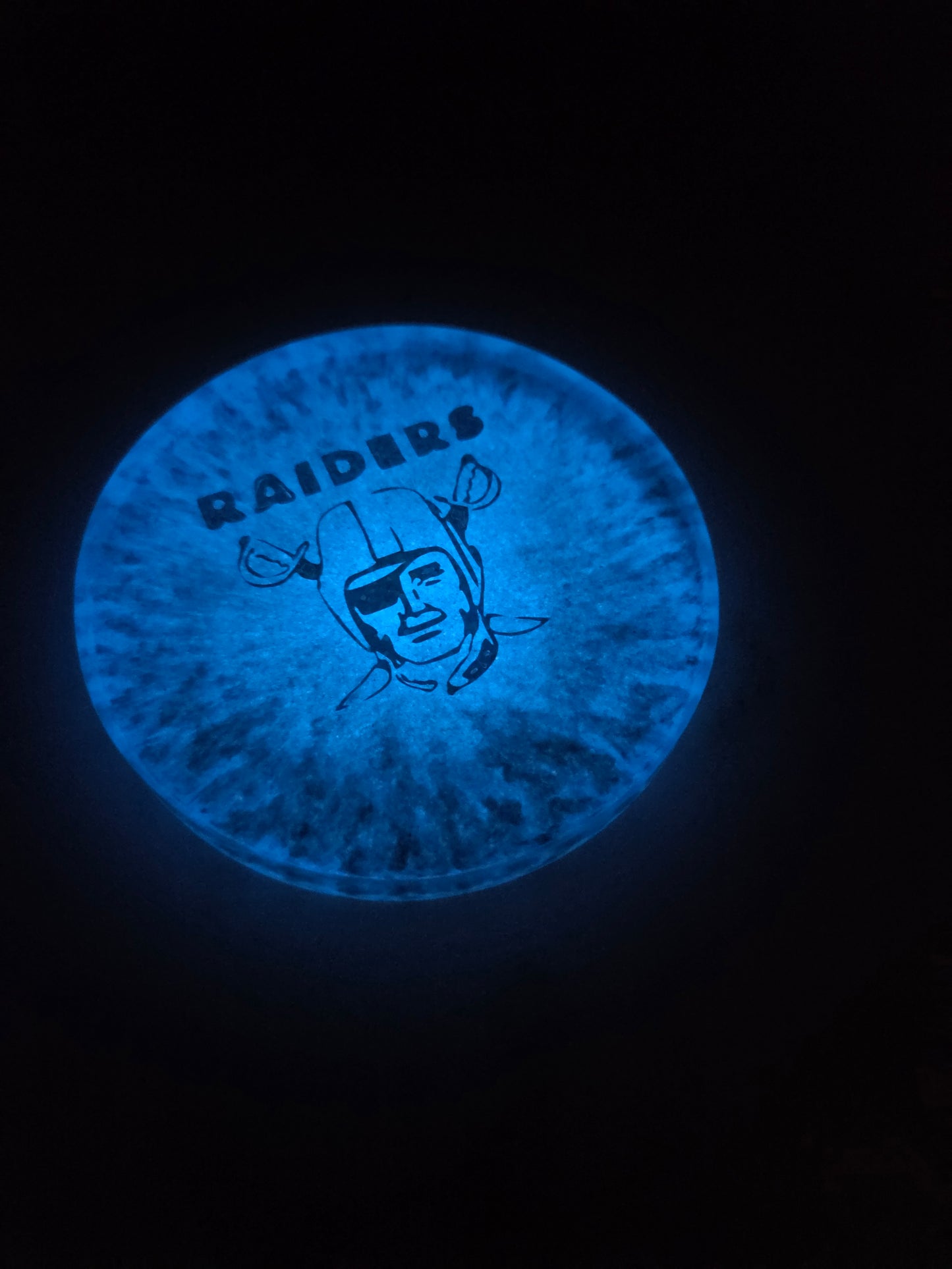 Raiders Pirate Blue on Black / Glow in the Dark