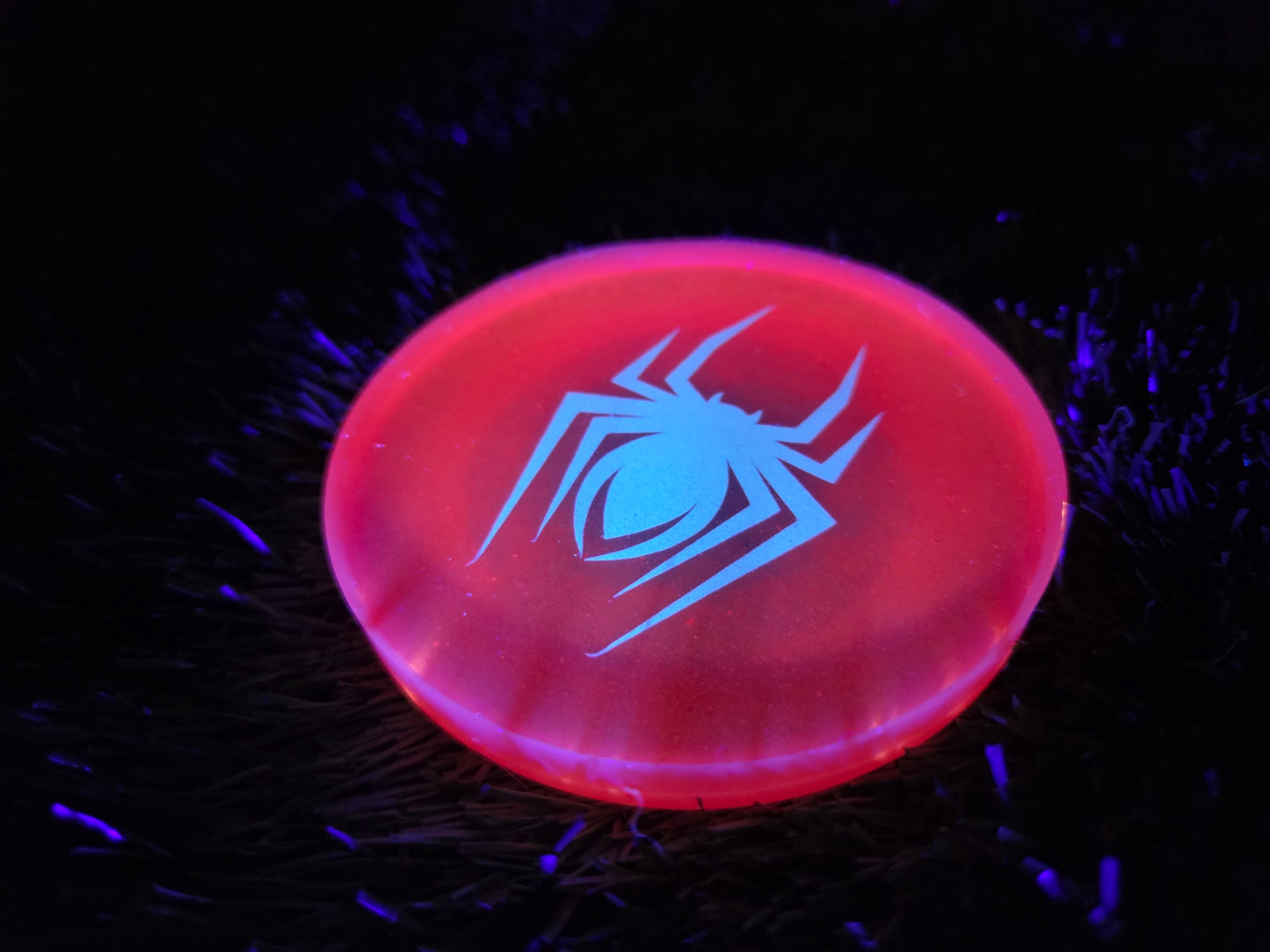 My Spidey Senses Are Glowing! Glow in the Dark Disc Golf Marker/Coaster