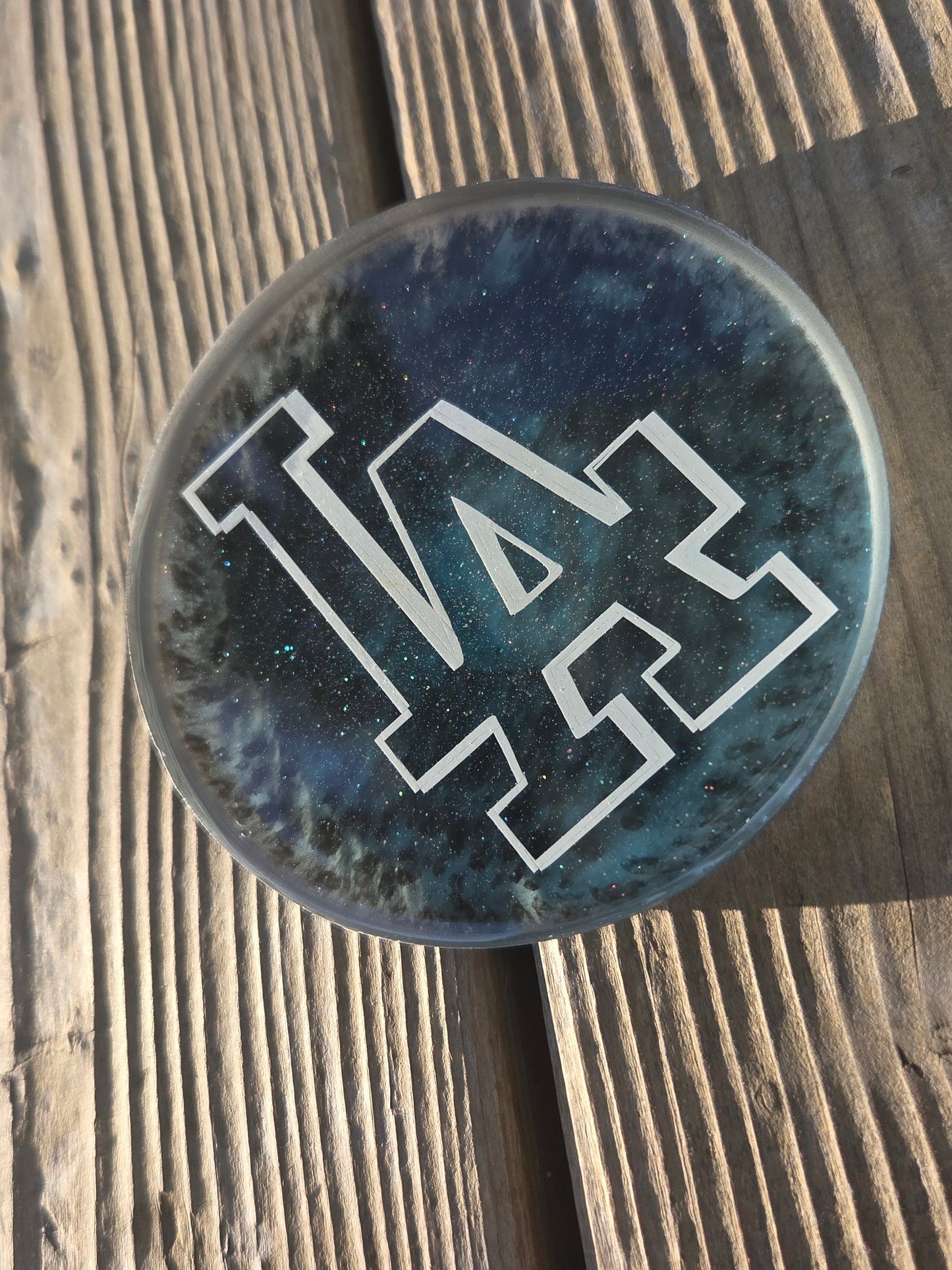 LA Blue on Black / Glow in the Dark