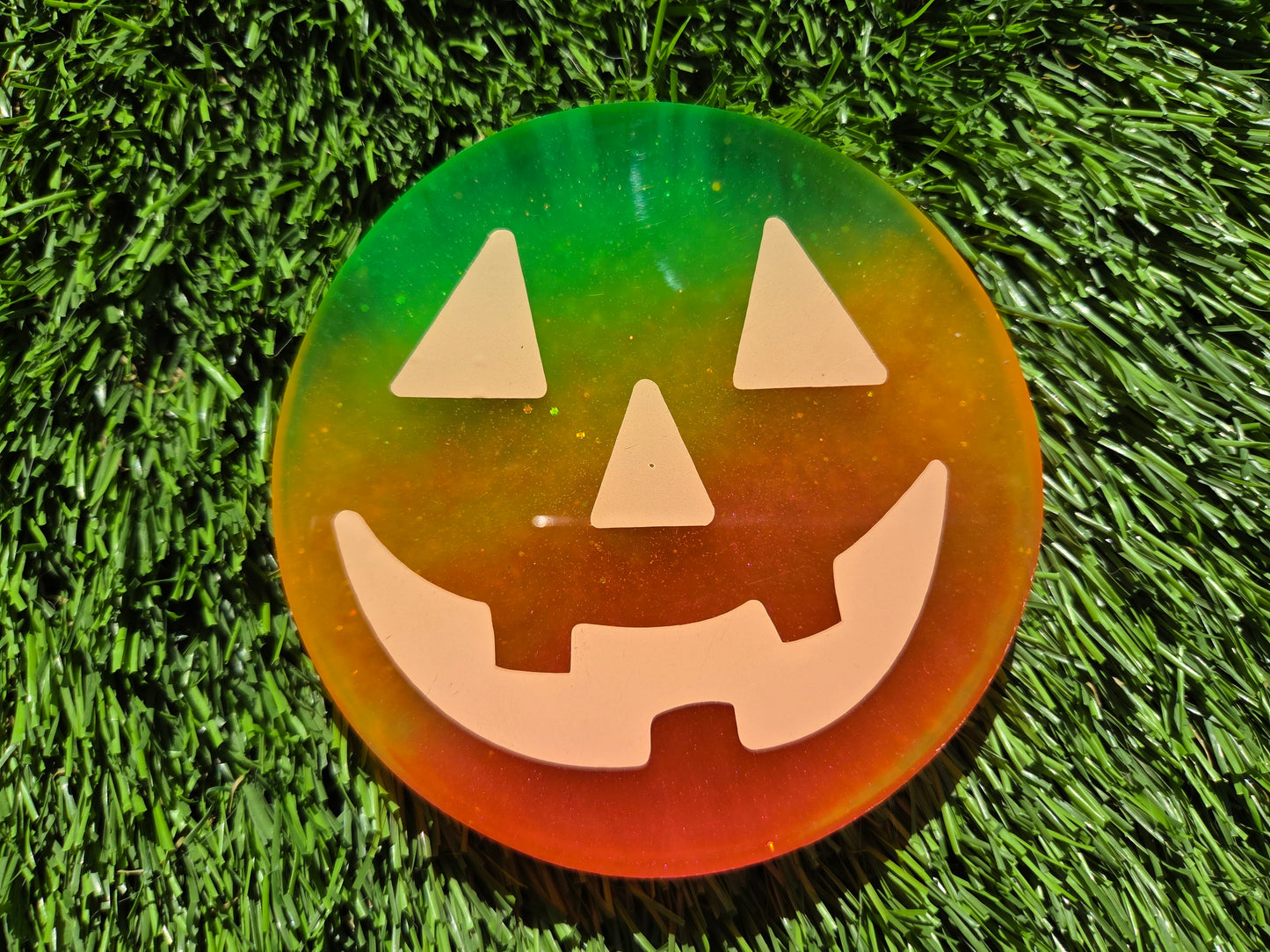 Autumn 80s Pumpkin Face Double Glow Large Mini