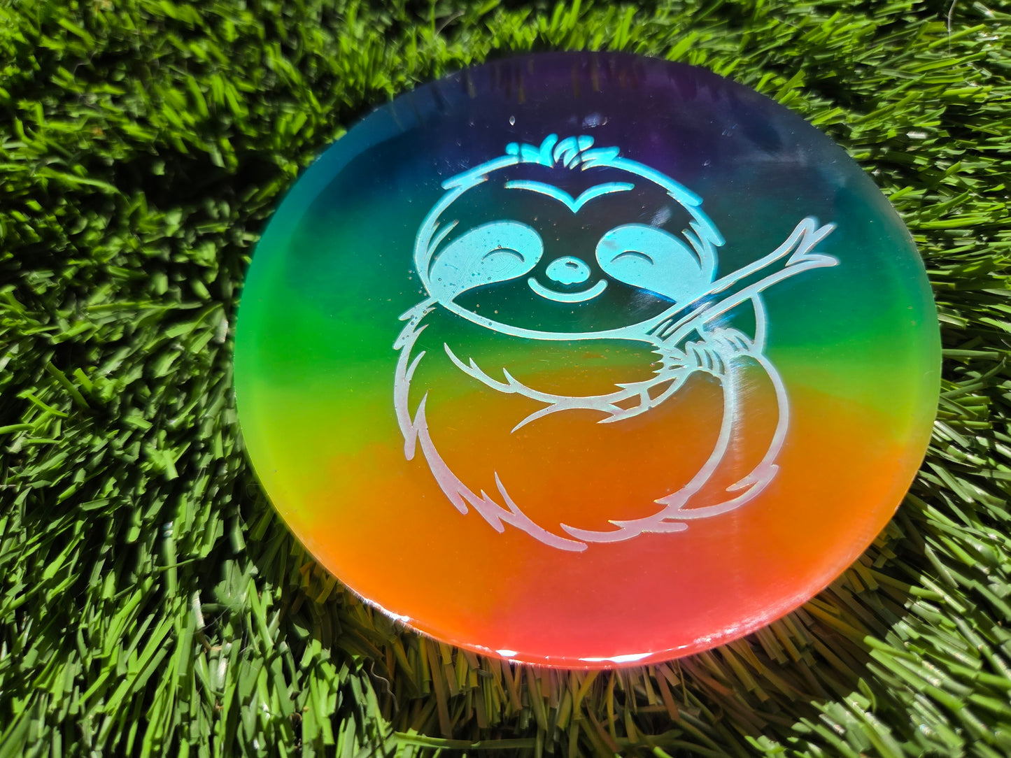 Happy Sloth Super Glow Rainbow Medium Mini