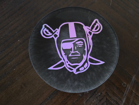 Black and Silver Raiders Pirate / Glow in the Dark