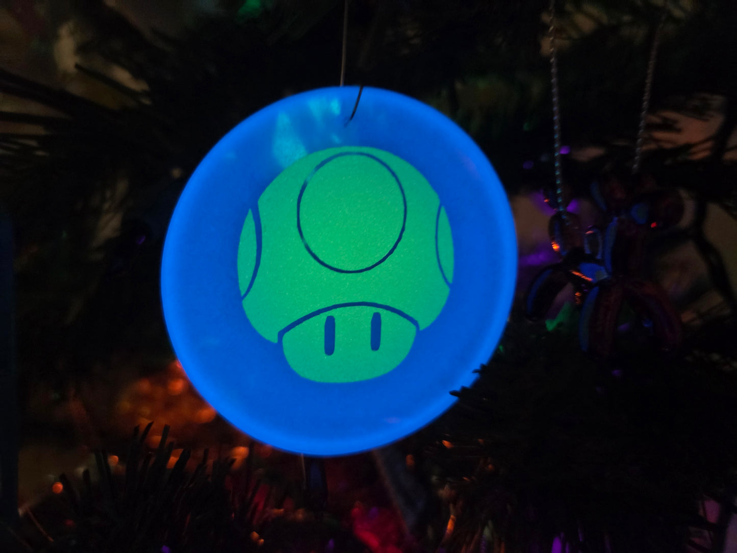 Power Up Shroom /Glow in the Dark/ Mini Mini / Ornament