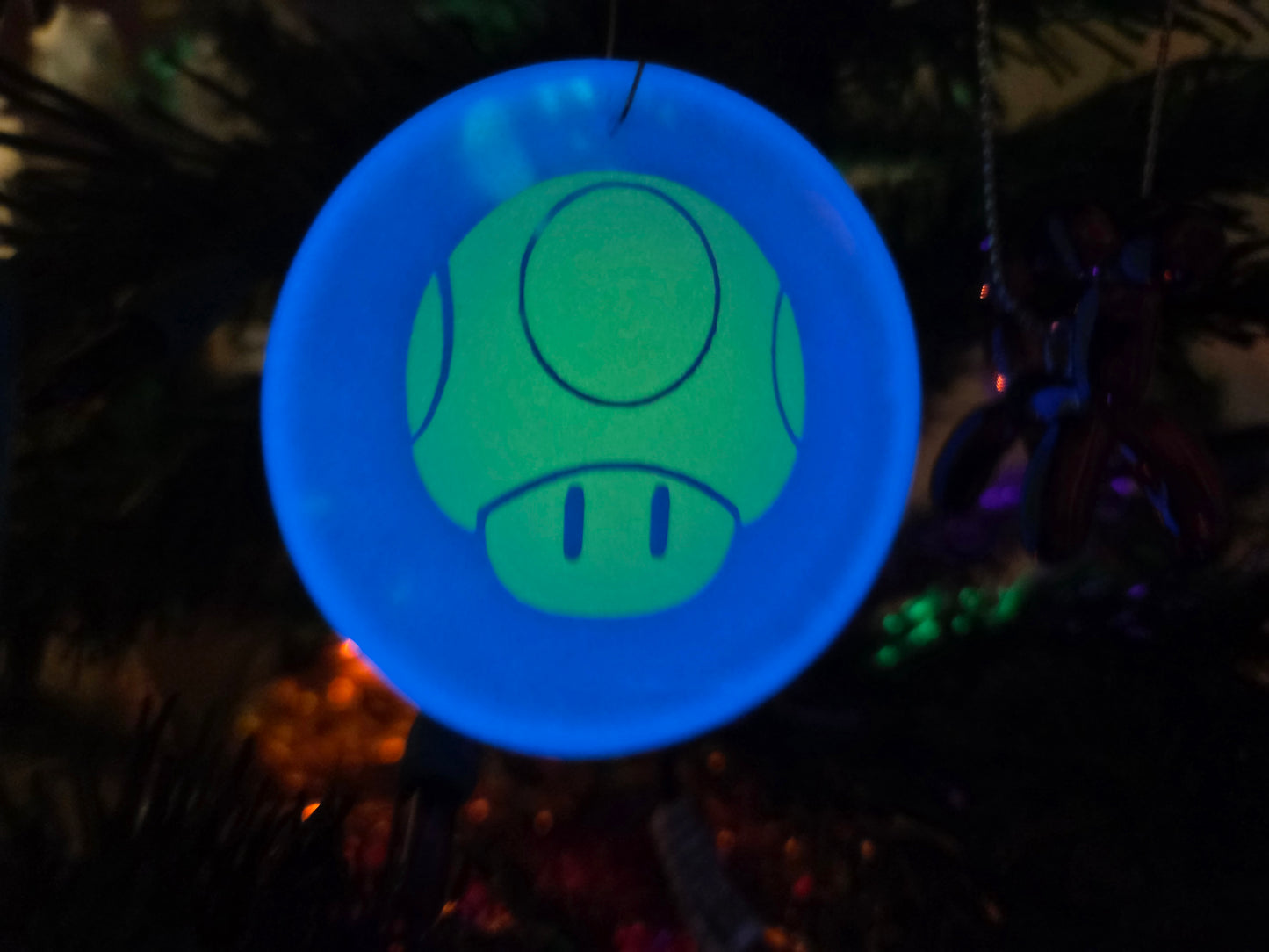 Power Up Shroom /Glow in the Dark/ Mini Mini / Ornament