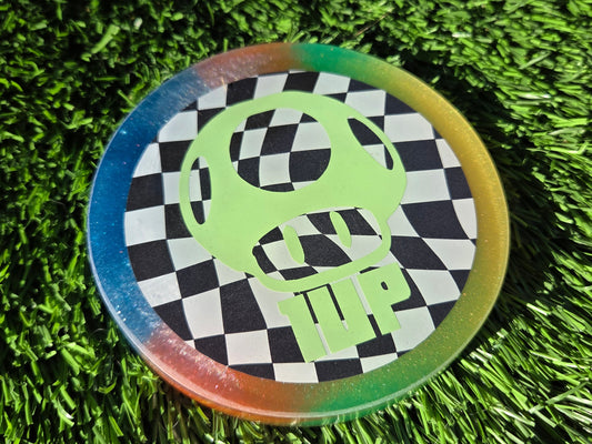 ONE UP Super Mario Bros/ Double Sided /Glow in the Dark