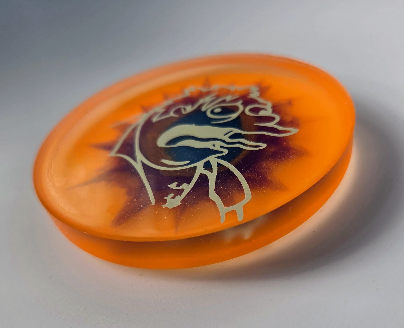 Barney Glow Disc Golf Marker/Coaster