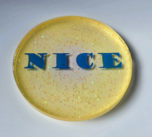 Nice Glow Disc Golf Marker/Coaster