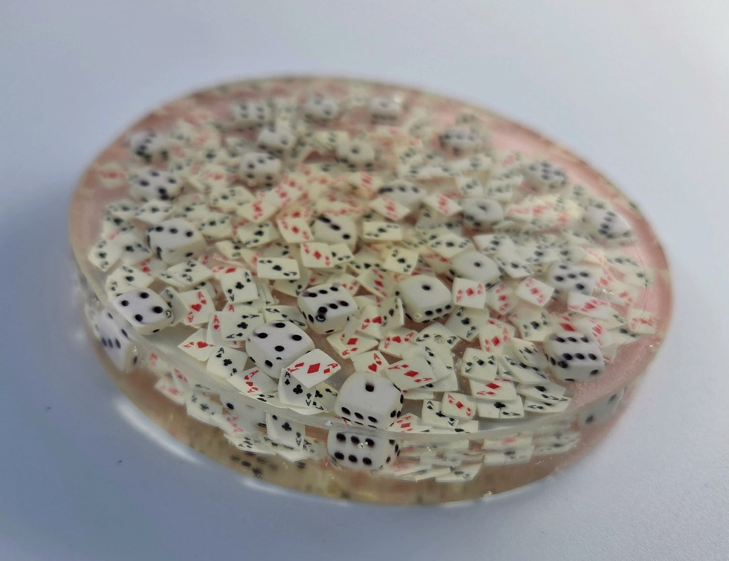 Ace Dice Glow Disc Golf Marker/Coaster FINAL SALE/DEFECT