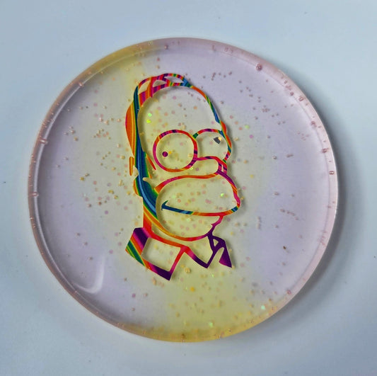 Homer Glow Disc Golf Marker/Coaster