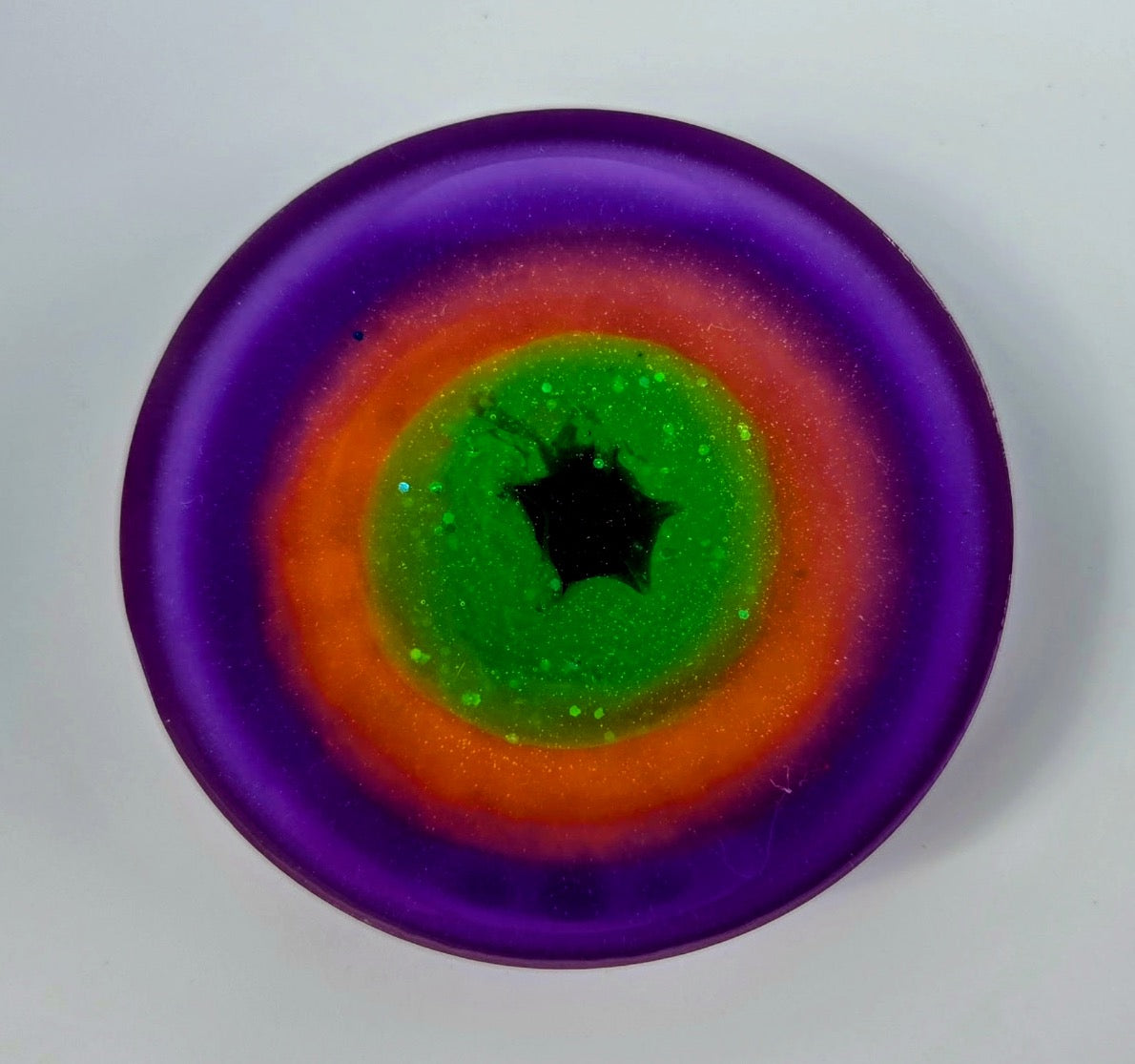Galactic Glow Disc Golf Marker/Coaster