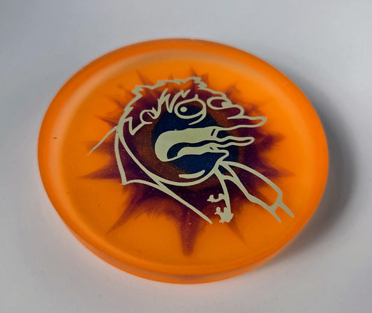 Barney Glow Disc Golf Marker/Coaster