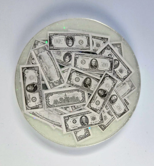 Money Glow Disc Golf Marker/Coaster FINAL SALE/DEFECT