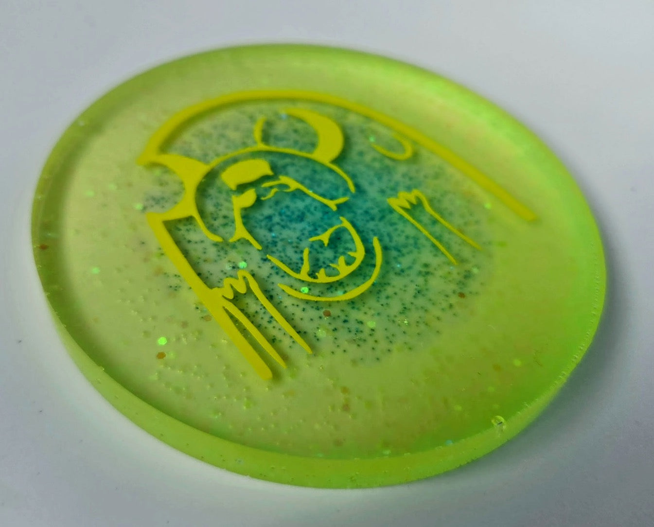 Adventure Time Glow Disc Golf Marker/Coaster