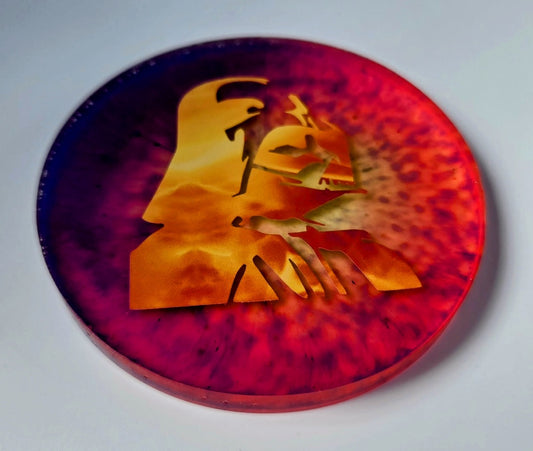 Darth Vader Glow Disc Golf Marker/Coaster