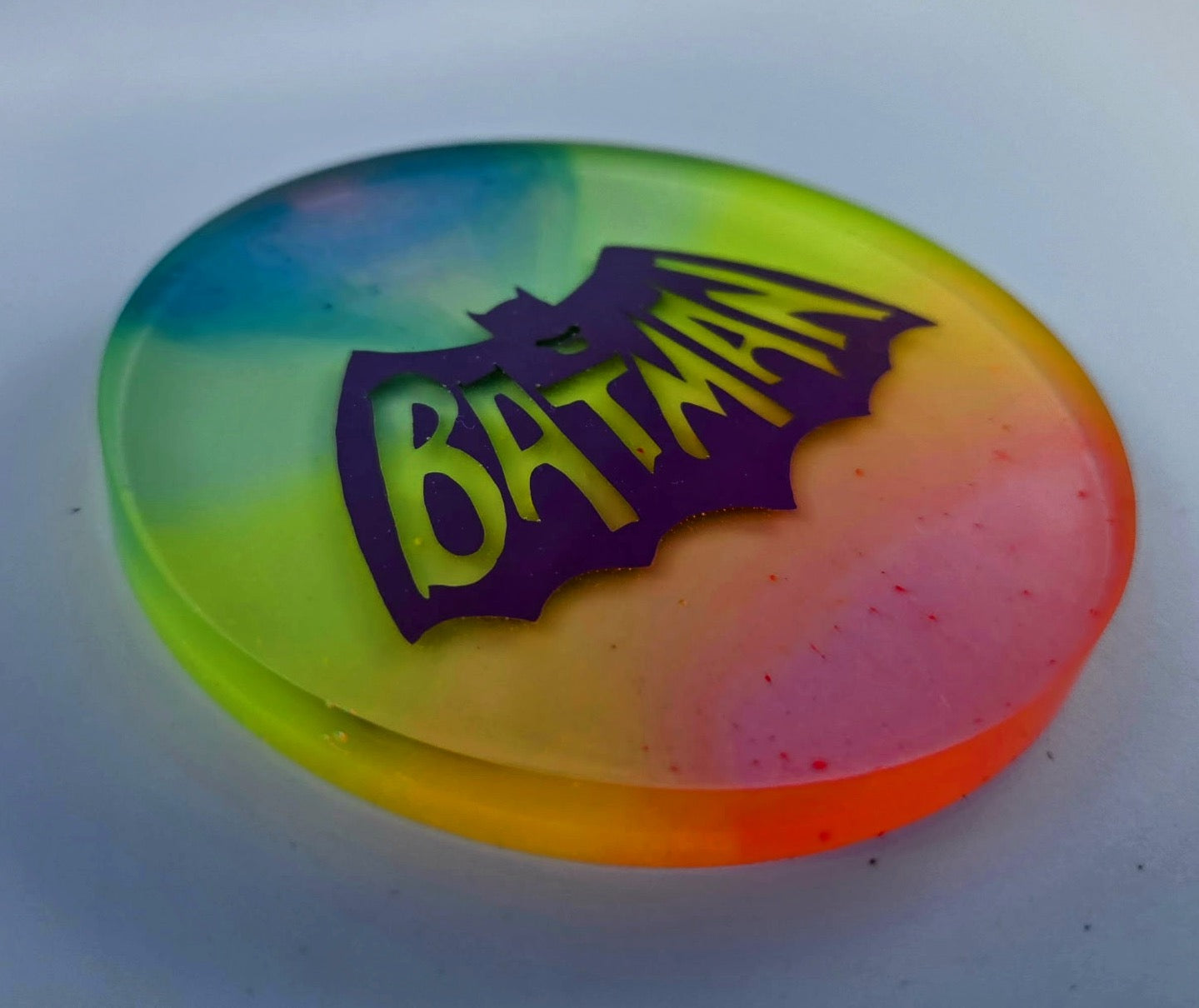 Glow Batman Disc Golf Marker/Coaster