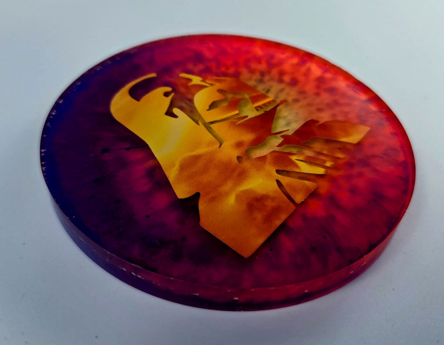 Darth Vader Glow Disc Golf Marker/Coaster