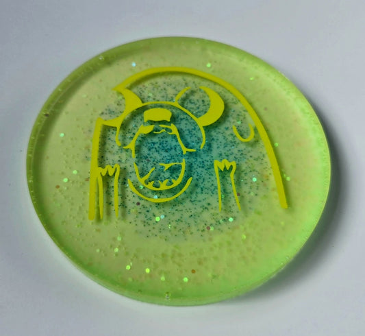 Adventure Time Glow Disc Golf Marker/Coaster