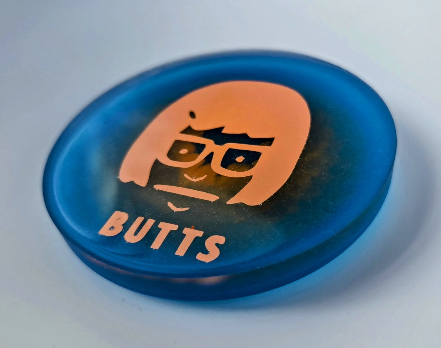 Tina Blecher Butts Glow Disc Golf Marker/Coaster