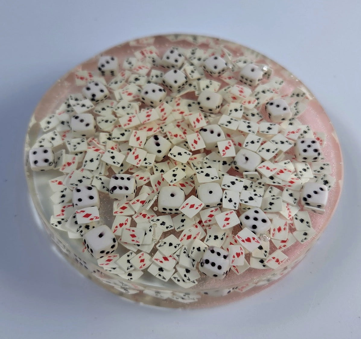 Ace Dice Glow Disc Golf Marker/Coaster FINAL SALE/DEFECT