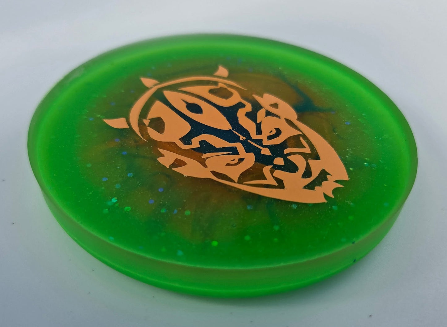 Green Maul Glow Disc Golf Marker/Coaster