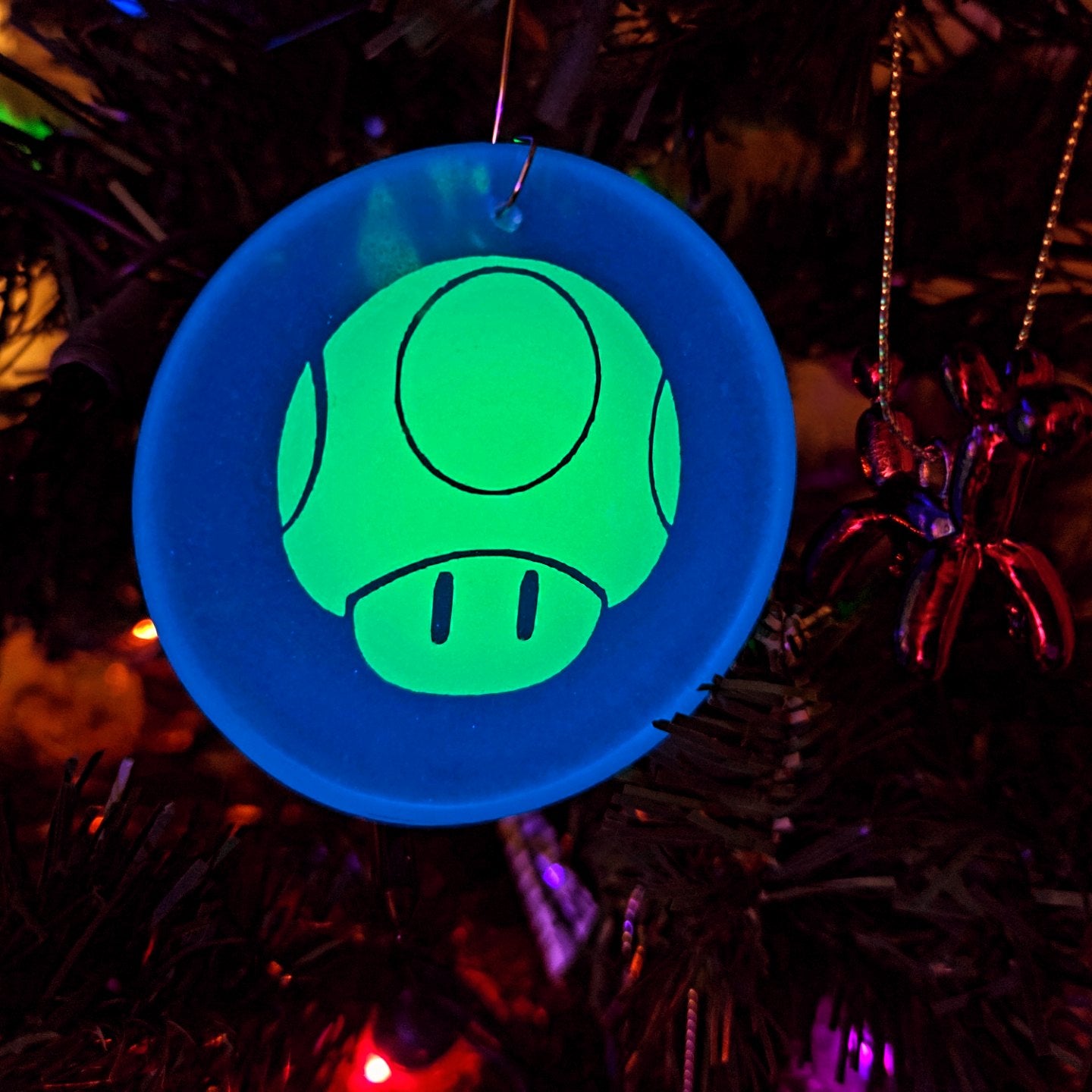 Power Up Shroom /Glow in the Dark/ Mini Mini / Ornament