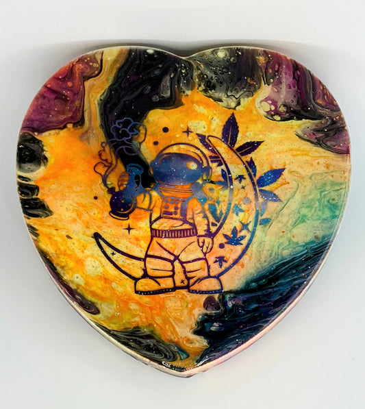 3D 420 On the Moon Glow in the Dark Painting