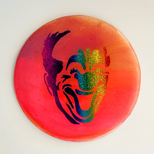 Retro Pride Clown Glow in the Dark Painting/Small Rolling Pad