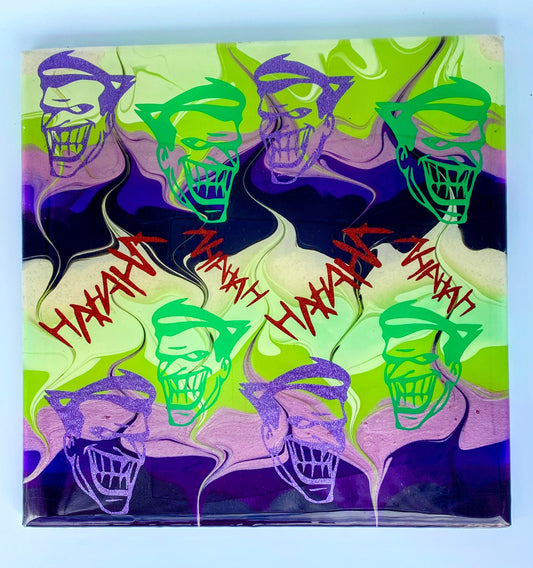 Animated Series Joker Glow in the Dark Painting.