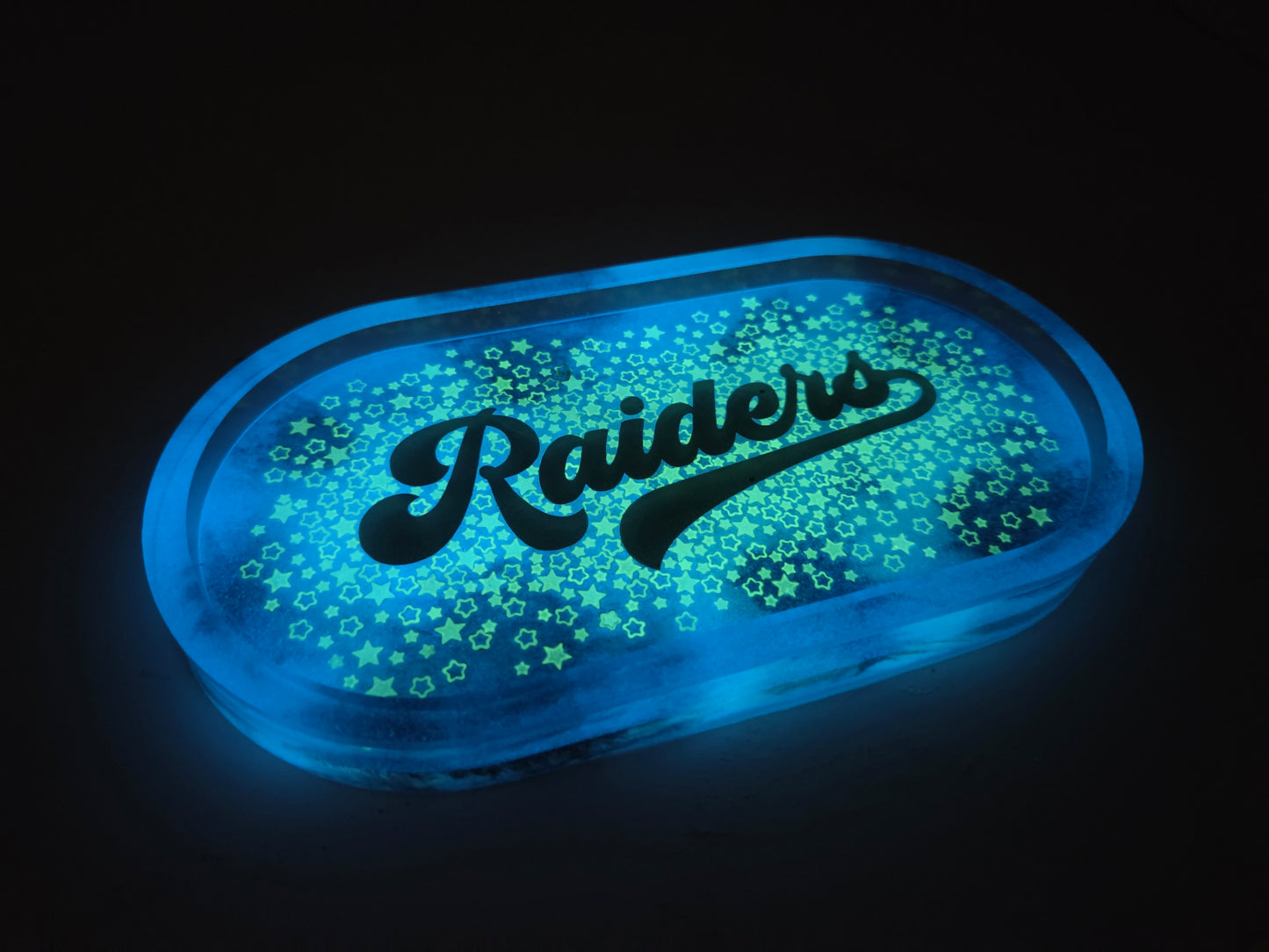 Raiders Starry Galaxy Glow Tray