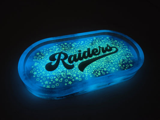 Raiders Starry Galaxy Glow Tray