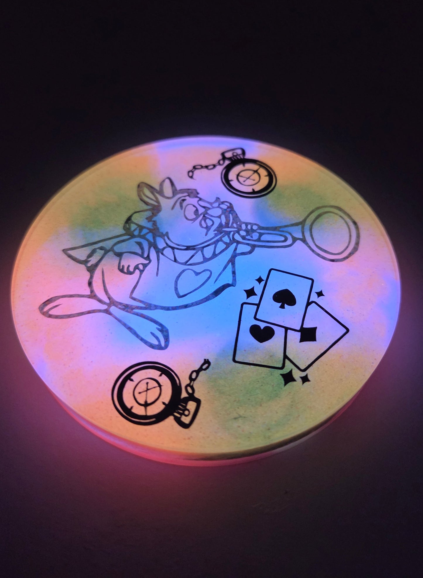 OFF WITH THEIR HEADS! Alice in Wonderland X Red Queen X White Rabbit X Double Sided X Glow in the Dark