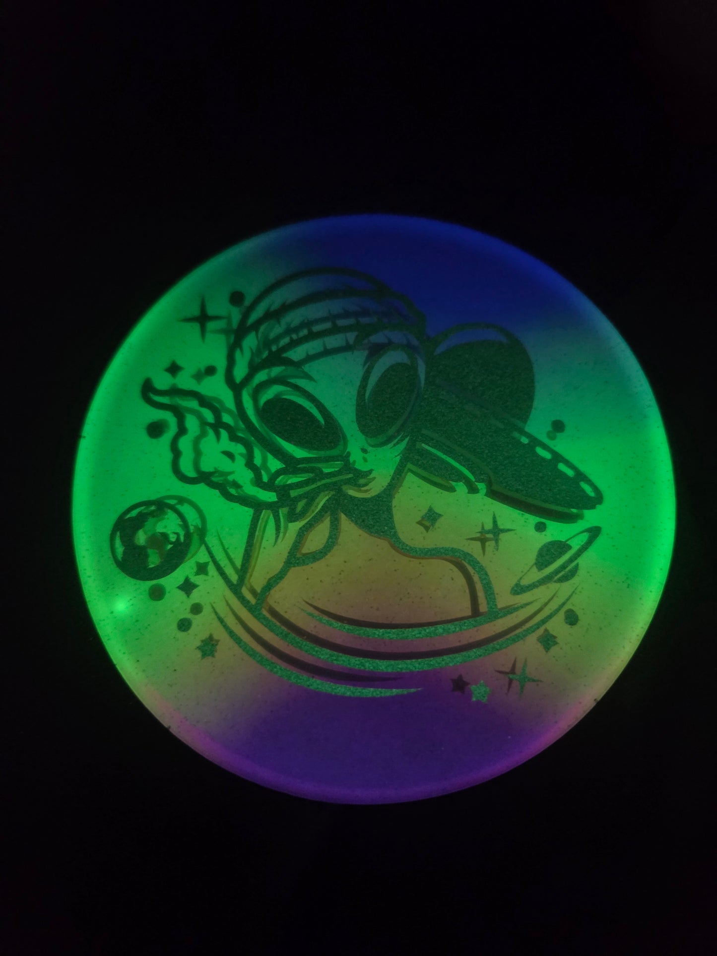 3D Stealth Mode Alien Cannabis Savior/ Glow in the Dark