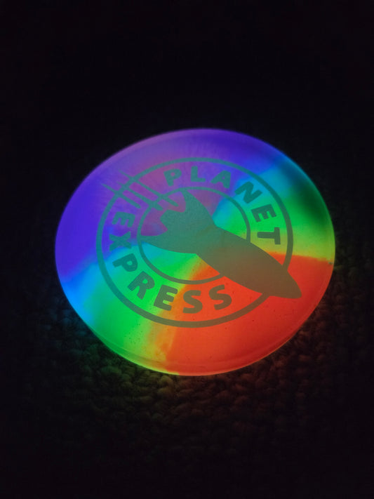 Planet Express / Super Glow / Mini / Coaster / DEFECT***vinyl Read DESCRIPTION
