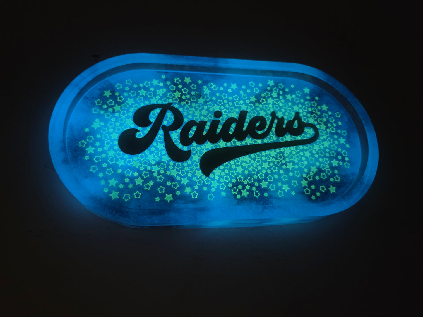 Raiders Starry Galaxy Glow Tray
