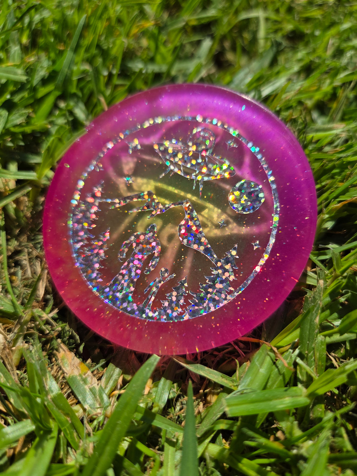 Poppycock UFO Weirder Thangz/Sasquatch Playing Disc Golf                              Poppycock UFO Strange Best Budz Double Sided Glow Mini Pack
