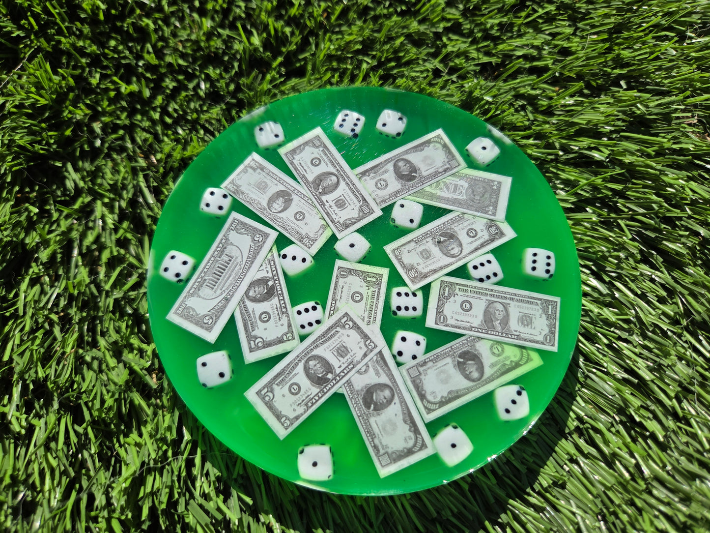 Cash n Dice Green Super Glow Large Mini