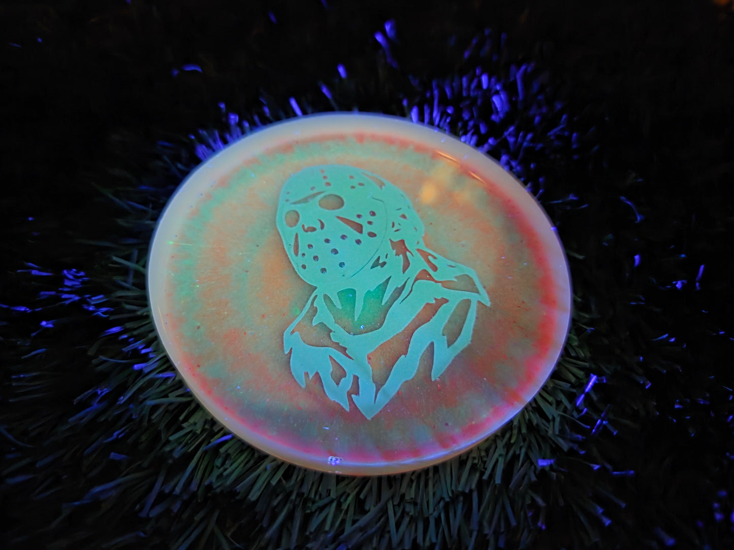 Voorhees PLEASE! Glow in the Dark Disc Golf Marker/Coaster