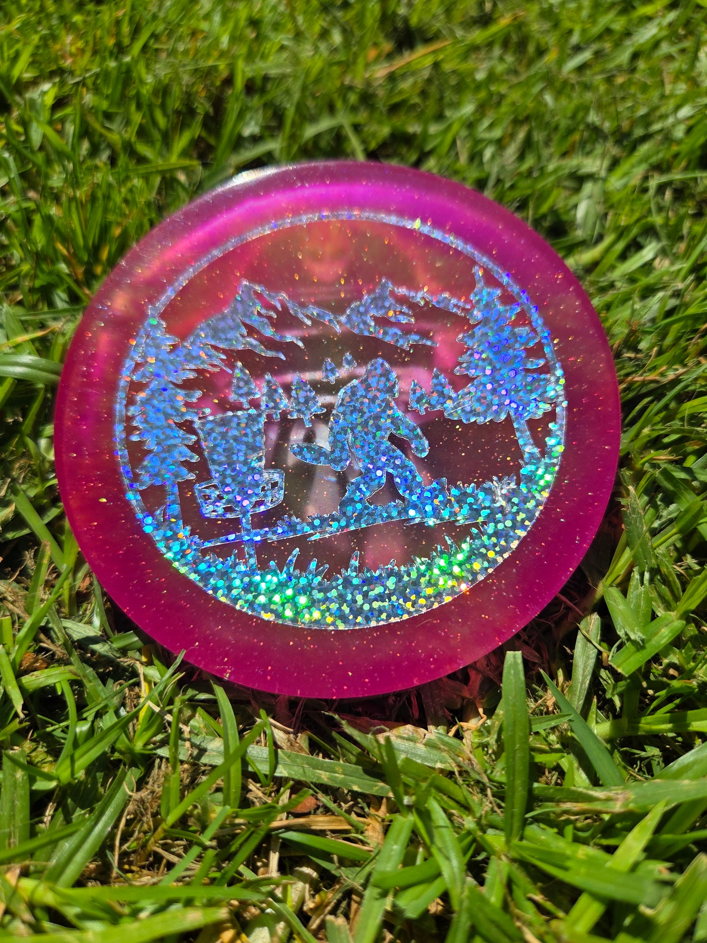 Poppycock UFO Weirder Thangz/Sasquatch Playing Disc Golf                              Poppycock UFO Strange Best Budz Double Sided Glow Mini Pack