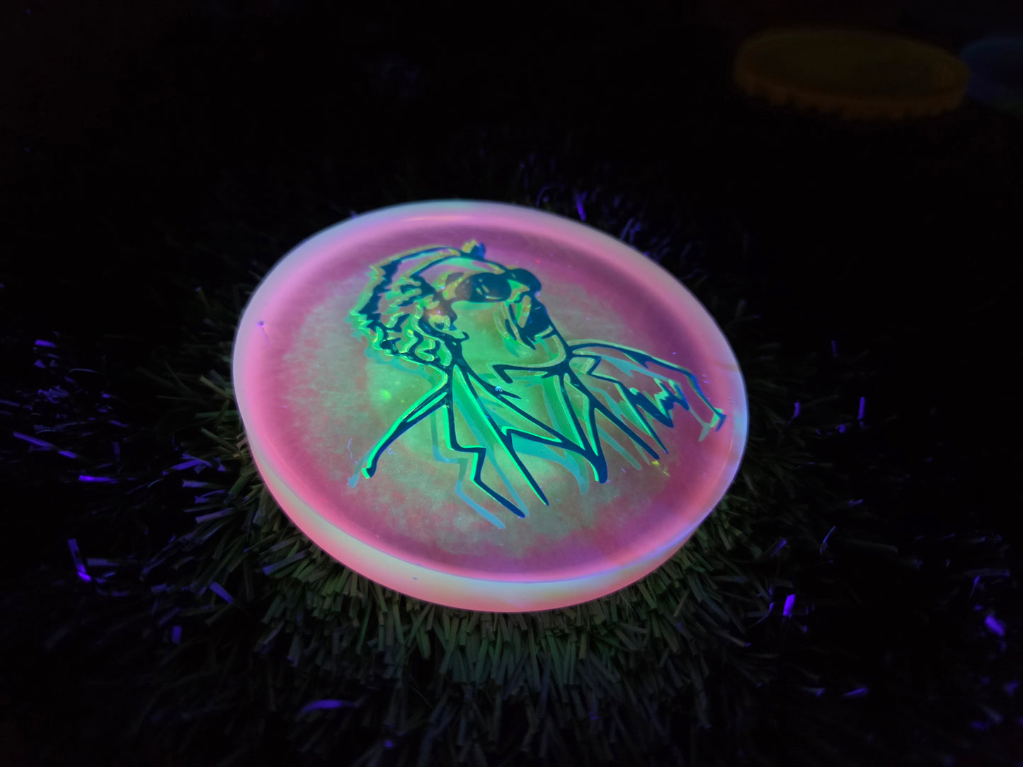 3D Argghhh Doc Glow in the Dark Disc Golf Marker/Coaster