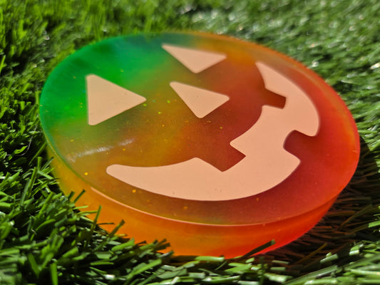 Autumn 80s Pumpkin Face Double Glow Large Mini