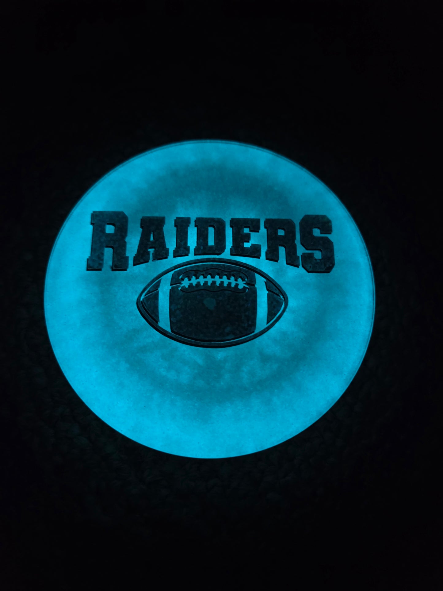 Bullseye 3D Raiders Football Double Sided Glow Mini