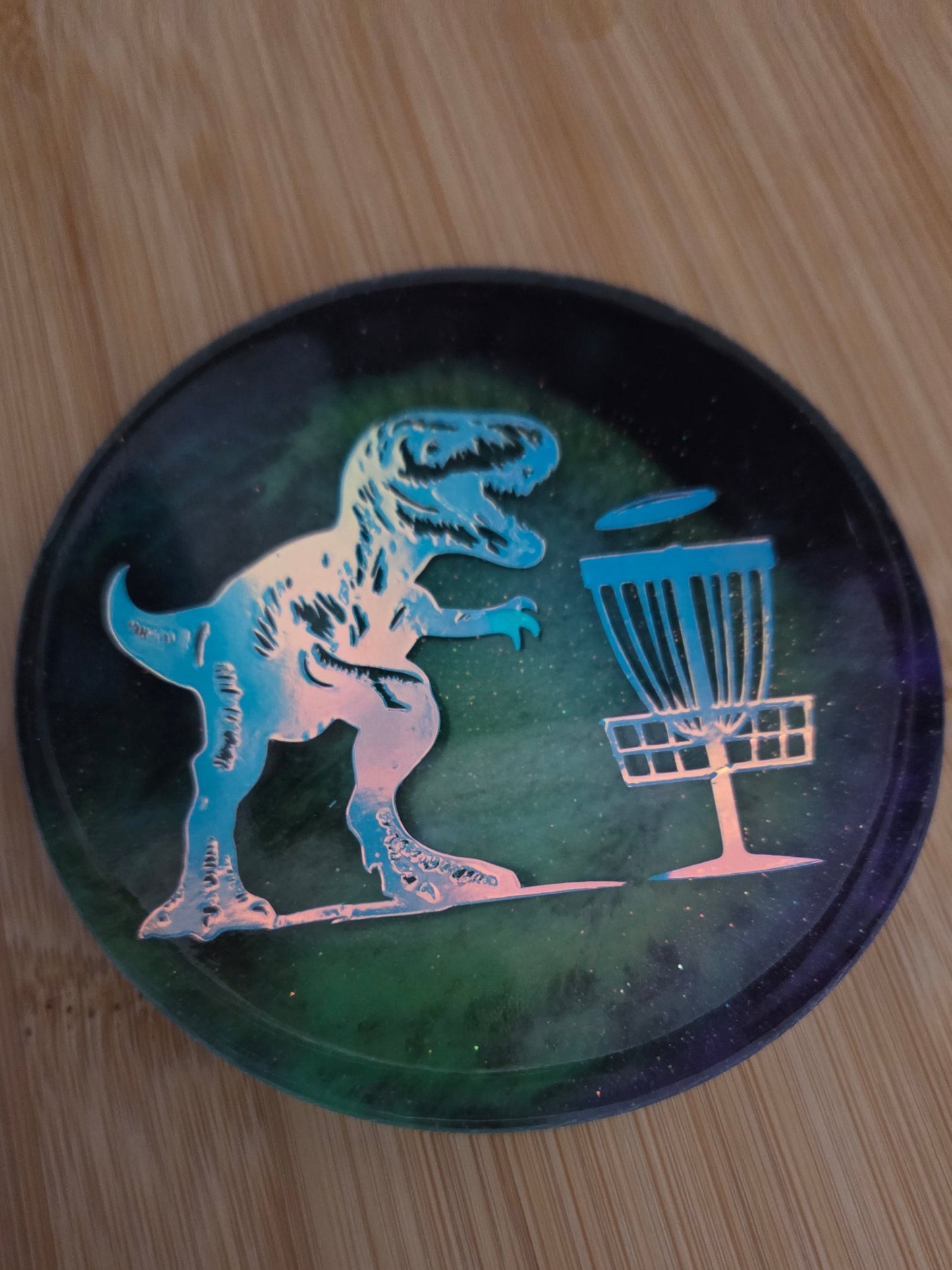 Disc Golfin TRex / Double Sided Glow in the Dark Mini