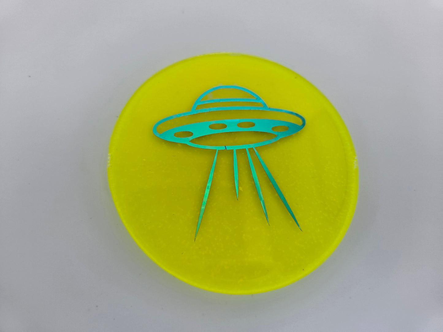 UFO Glow in the Dark Coaster/Disc Golf Marker