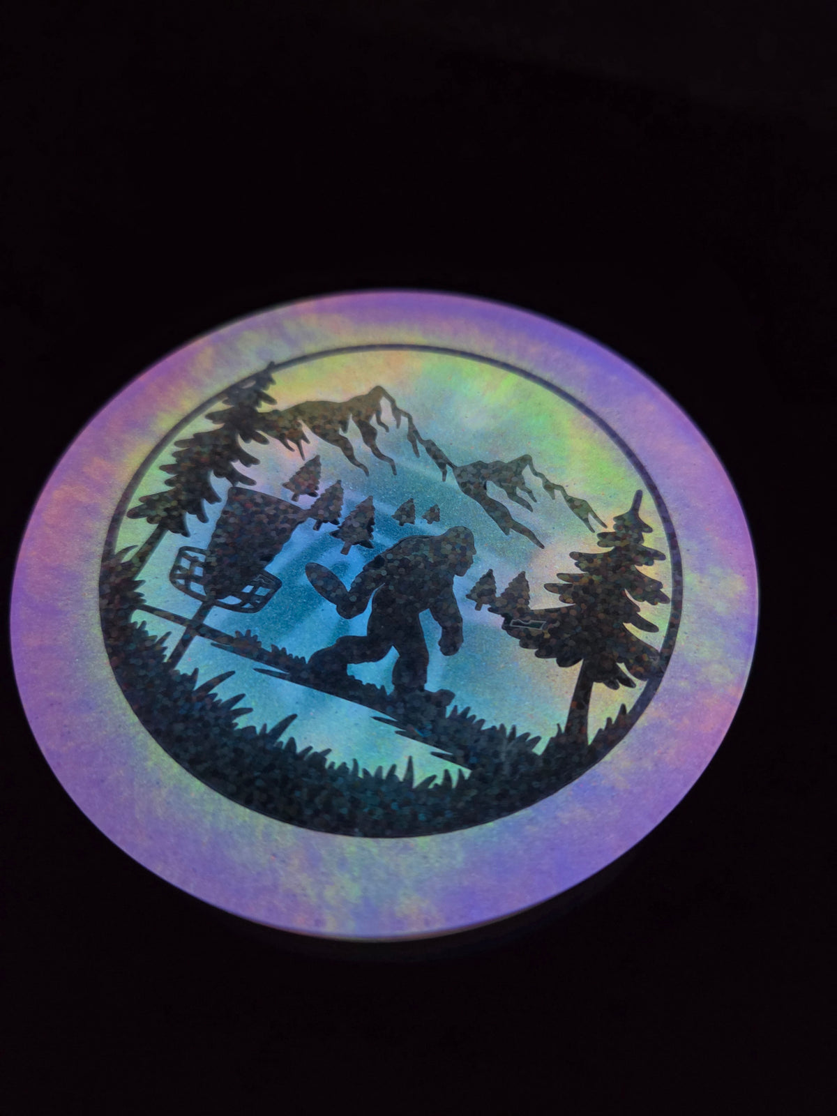 Poppycock UFO Weirder Thangz/Sasquatch Playing Disc Golf                              Poppycock UFO Strange Best Budz Double Sided Glow Mini Pack