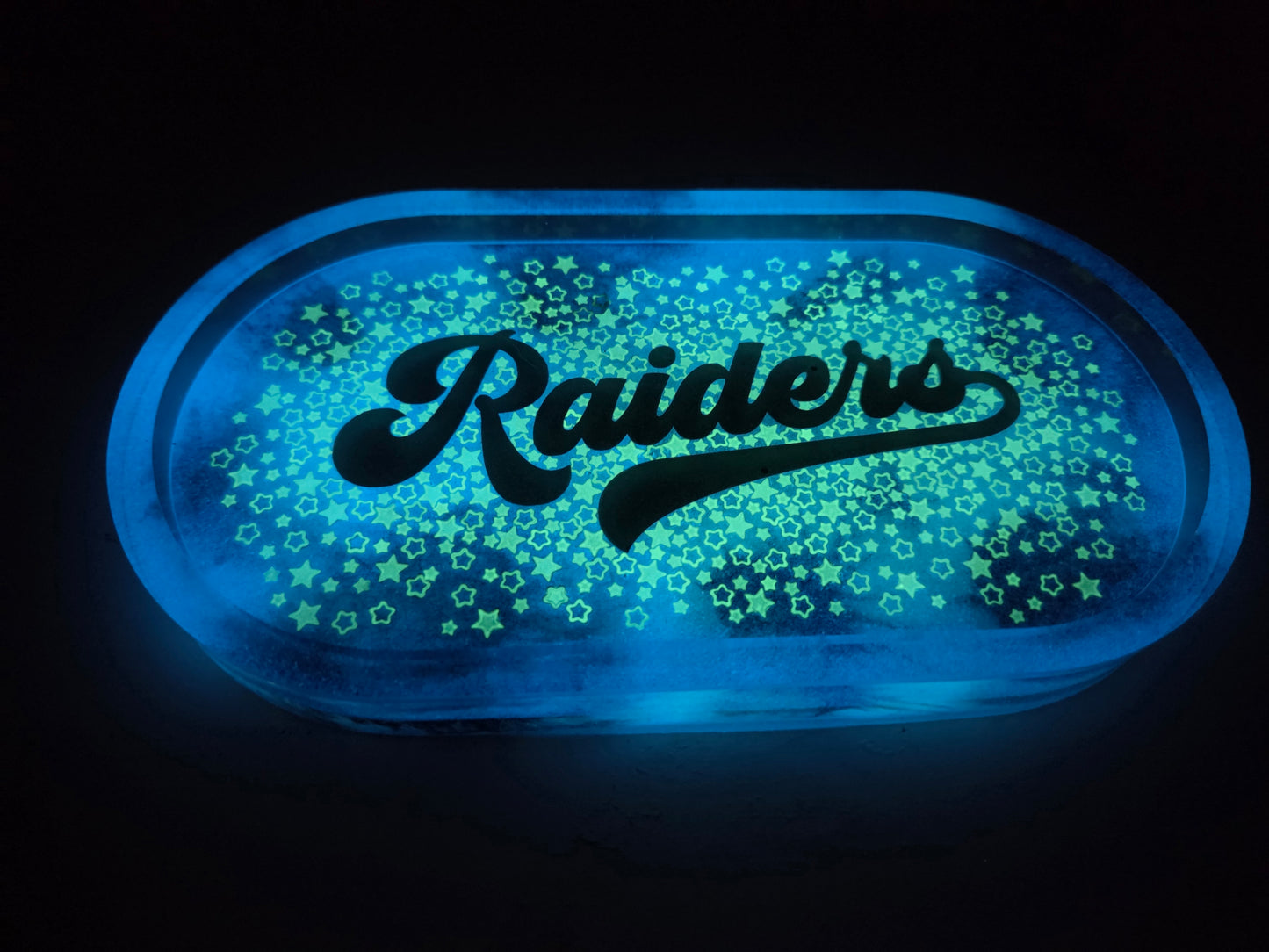 Raiders Starry Galaxy Glow Tray