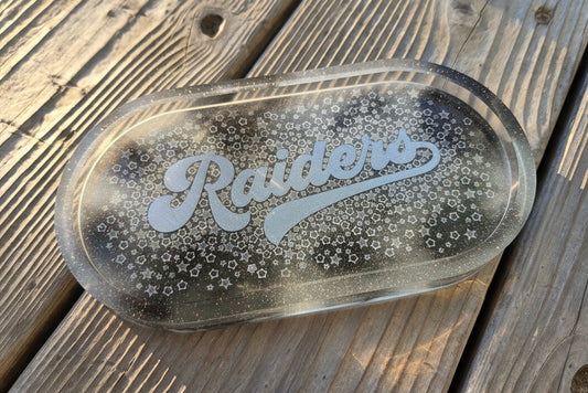 Raiders Starry Galaxy Glow Tray