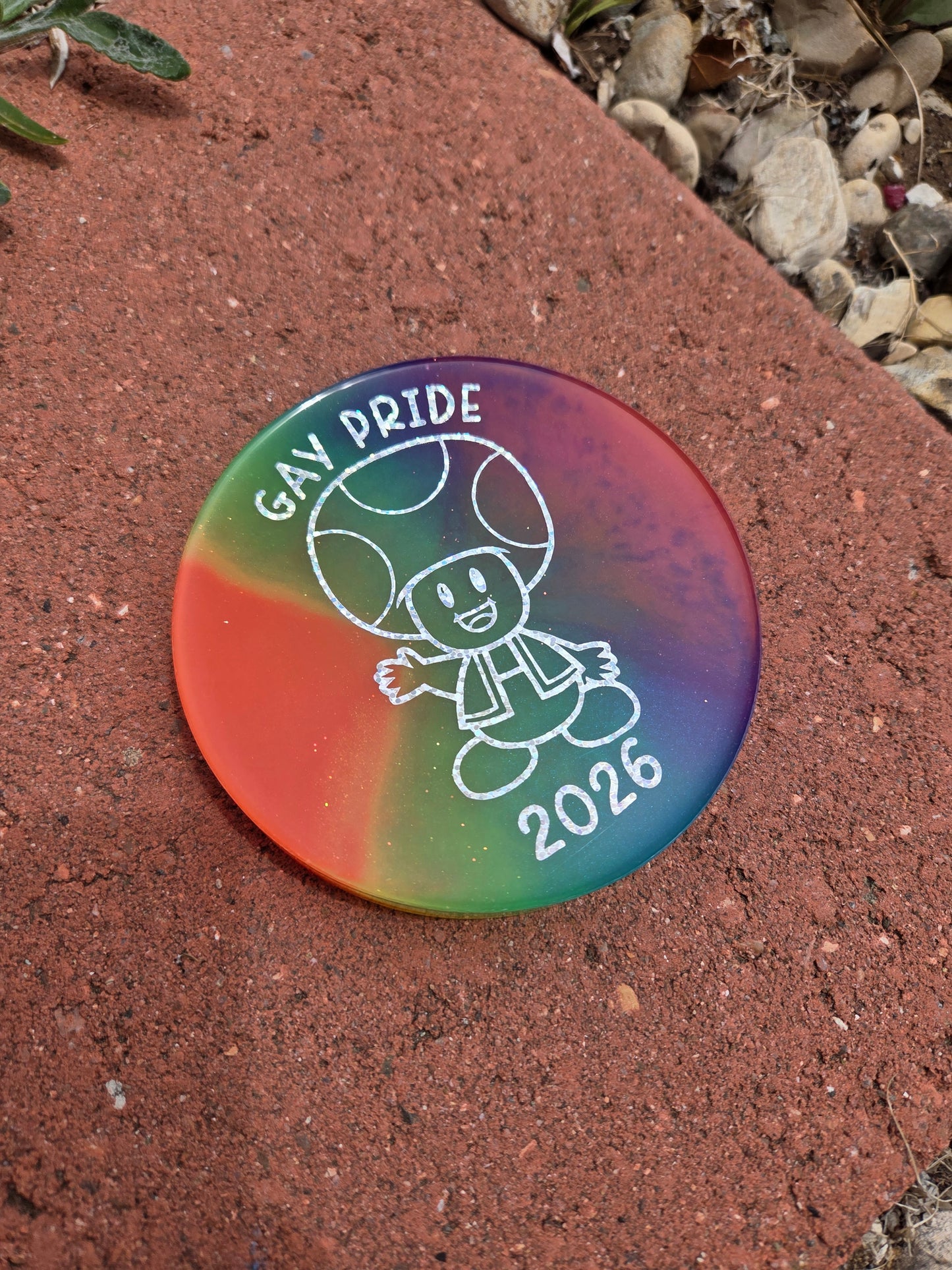 Rainbow Nintendo Pride 2026 / Double Sided Glow in the Dark Mini