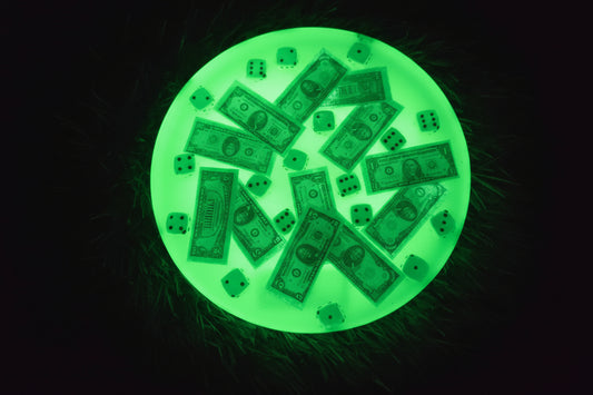 Cash n Dice Green Super Glow Large Mini